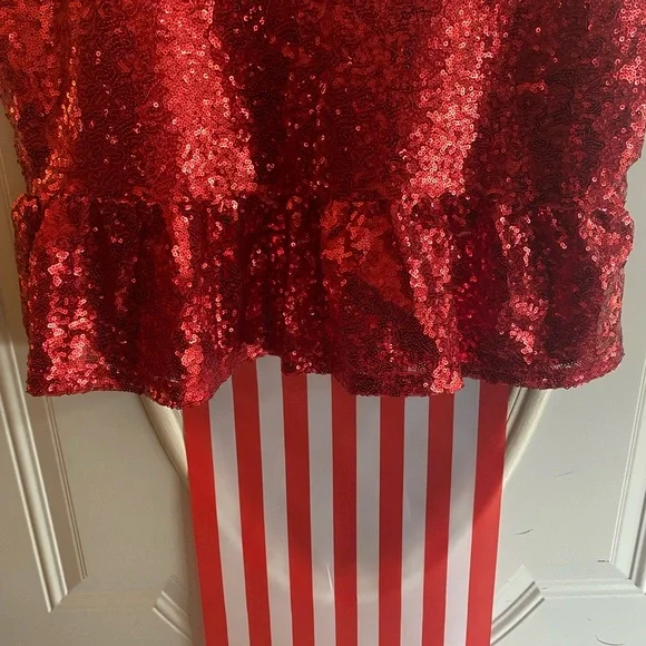 No Boundaries NWT red sequin peplum camisole - Picture 6 of 6